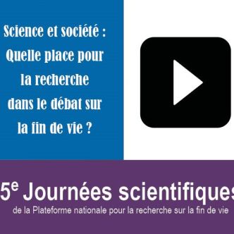 visuel reprenant l'affiche des journées scientifiques et un symbole vidéo