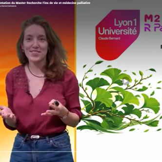 capture d'écran de la vidéo de présentation du master avec Marie-Liesse GUENEE