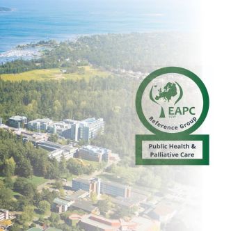 Vue aérienne d'un paysage et logo de l'EAPC