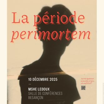 Affiche où on voit l'ombre d'une personne