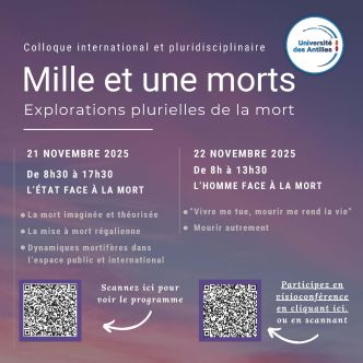 Affiche du colloque Mille et une morts