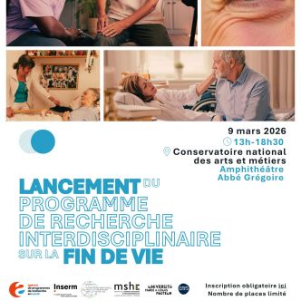 Affiche du lancement du programme de recherche interdisciplinaire sur la fin de vie