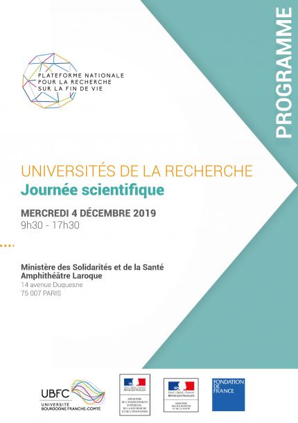 couverture du programme de la journée scientifique