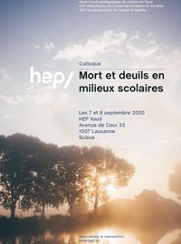 Affiche du colloque mort et deuil en milieu scolaire