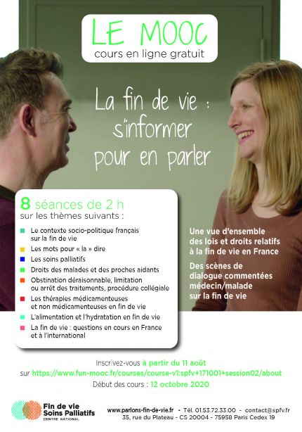 Flyer du Mooc Parlons fin de vie