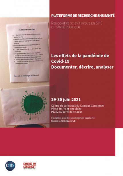 Affiche du colloque sur les effets de la Pandémie de Covid 19