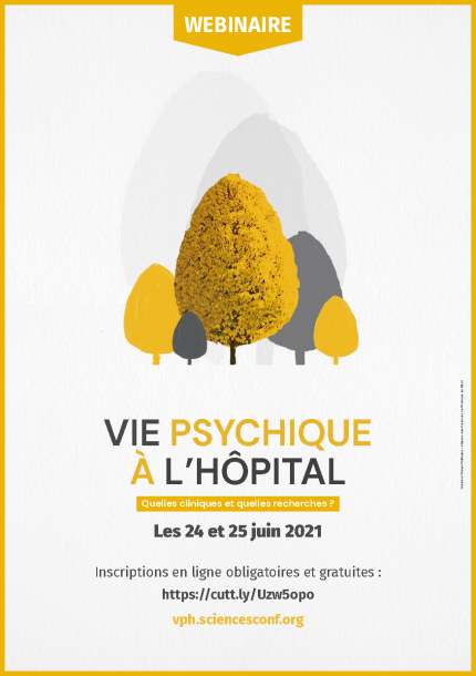 Affiche du colloque vie psychique à l'hôpital