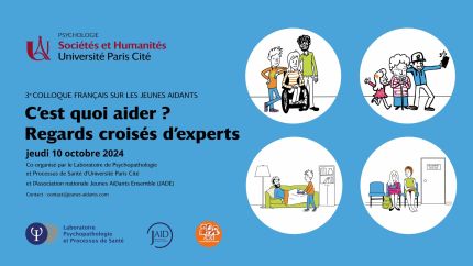 Bandeau avec des pictos représentant des situations d'aidance avec des jeunes