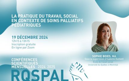 Visuel du RQSPAL avec une photo de Sp^ophie BOIES