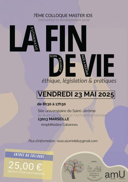 Affiche du colloque La fin de vie