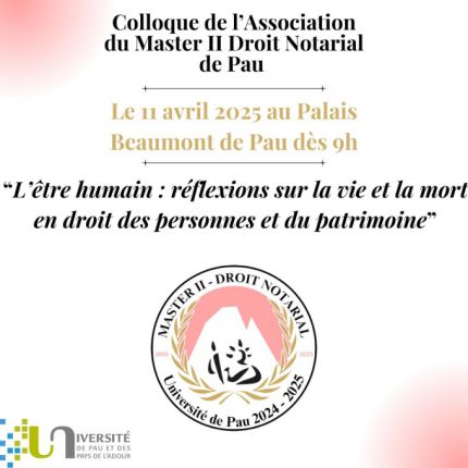 Affiche du colloque droit notarial