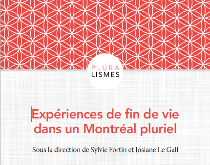 Motifs géométriques rouges et blancs, avec le logo "pluralismes"