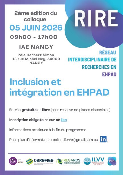 Affiche du colloque RIRE