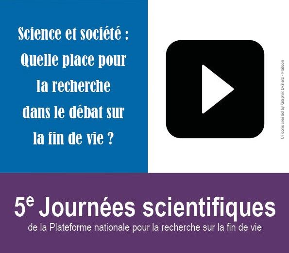 visuel reprenant l'affiche des journées scientifiques et un symbole vidéo