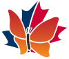 Logo de l'ACSP avec un papillon et une feuille d'érable
