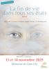 Affiche du colloque la Fin de vie dans tous ses états (dessin d'un visage dont on voit les yeux)