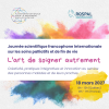 Affiche des JFSI représentant des taches d'aquarelle